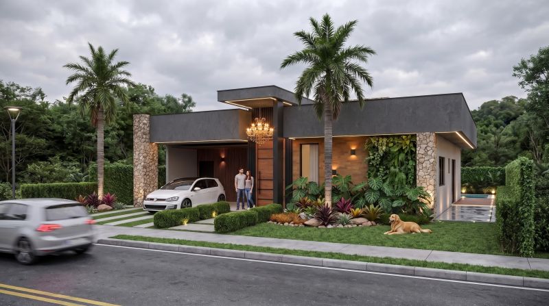 Sofisticação e Aconchego: Casa Térrea Moderna na Serra da Cantareira